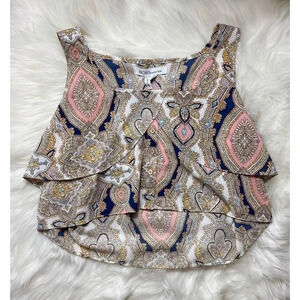 Cropped Paisley BCBG Top